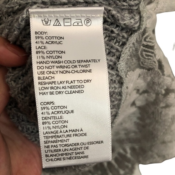 URBAN OUTFITTERS PINS & NEEDLES Sweater Women's Size Small Gray Pullover - Picture 6 of 10